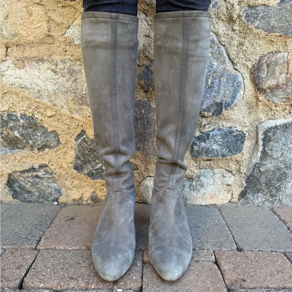 Cole Haan Nike Air Gray Suede Tall Boots Women’s 8.5 - Picture 6 of 13